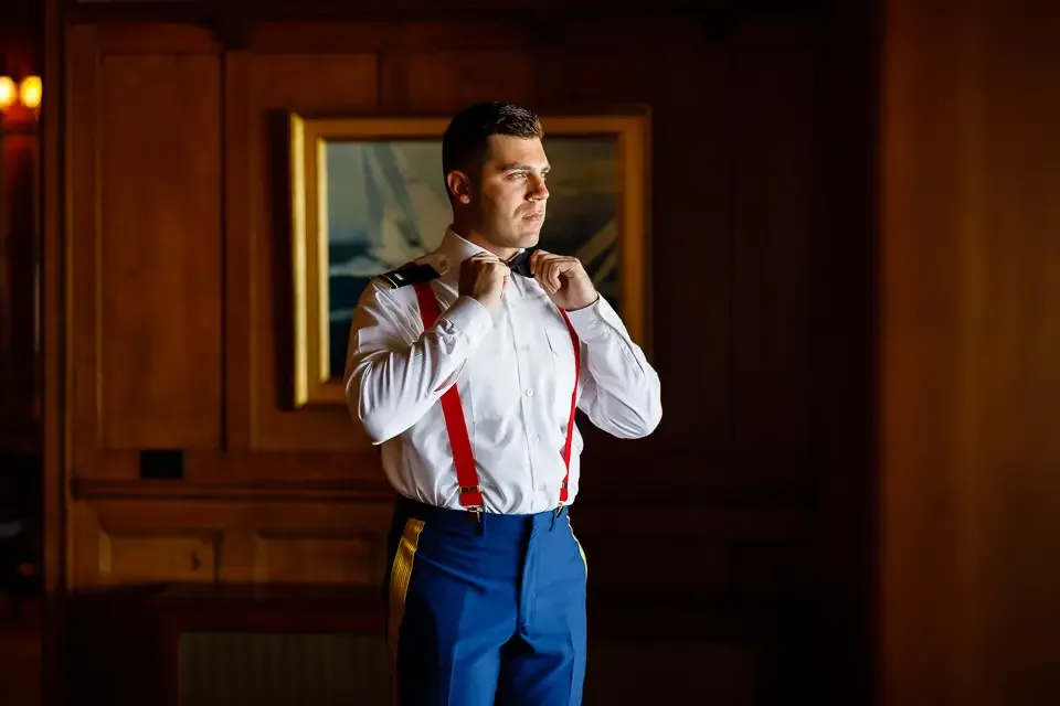 Groom Getting Ready Before the Ceremony