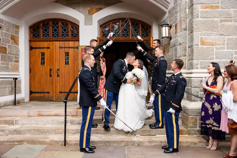 Military Sword Arch Wedding Exit