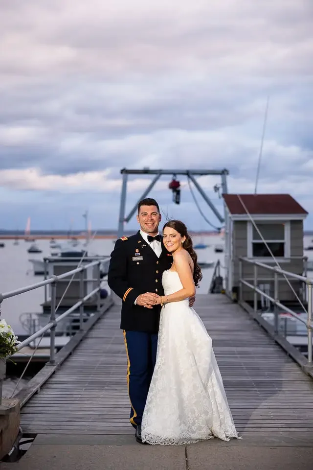 Bride and Groom Dock Portrait