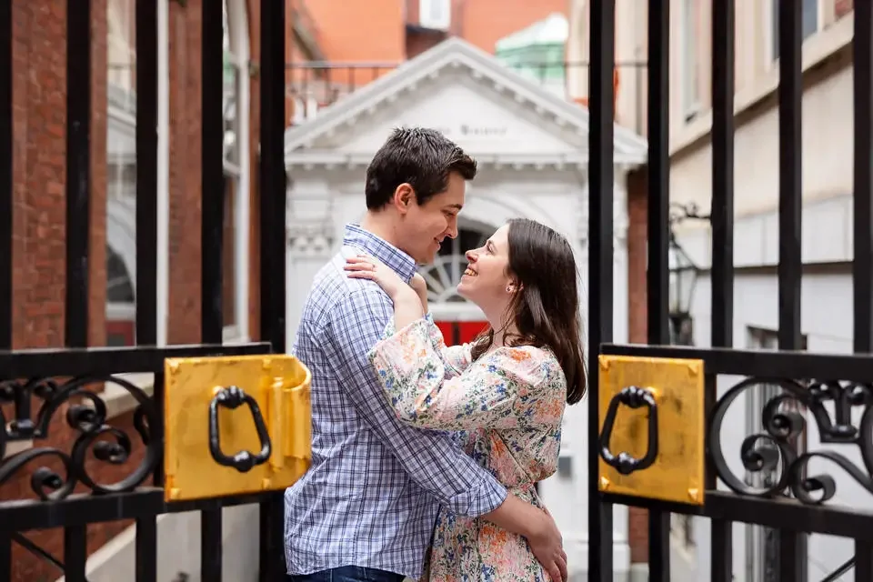 Engagement Portrait by Historic Gates