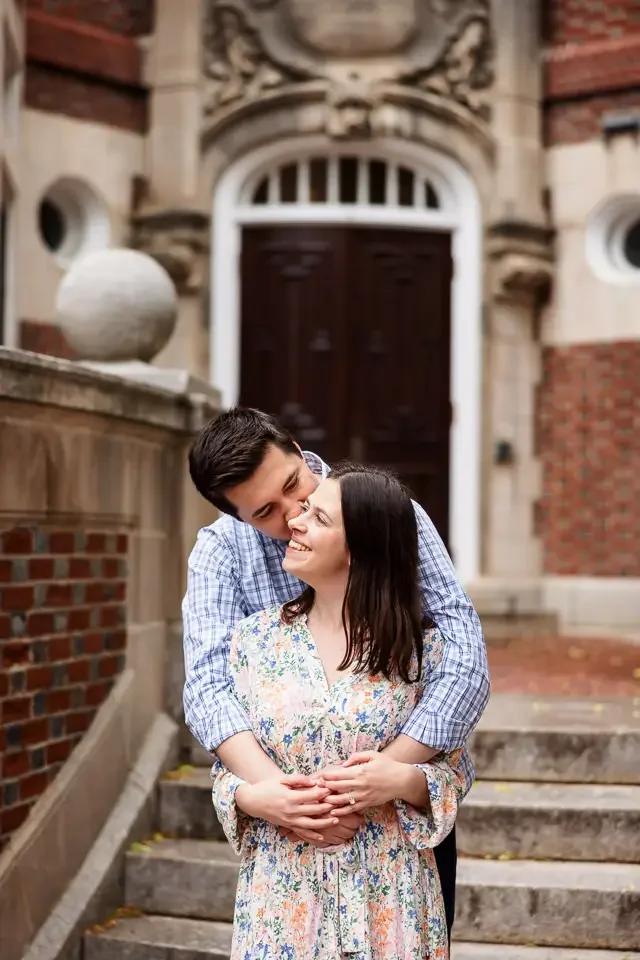Engagement Portrait on Stone Steps