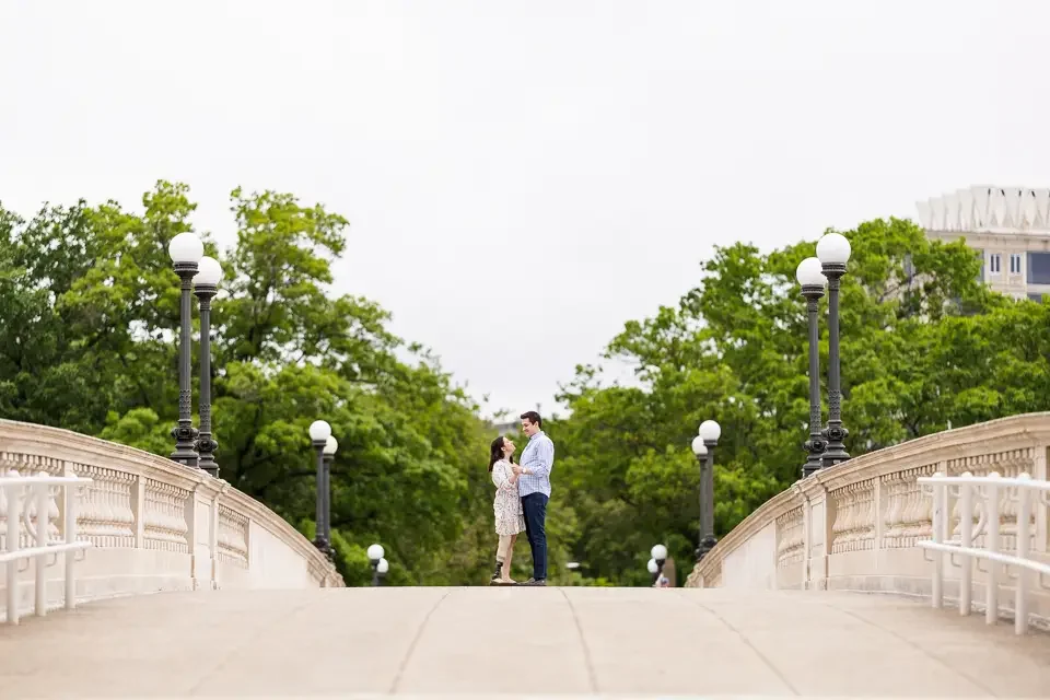Engagement Portrait on Stone Bridge