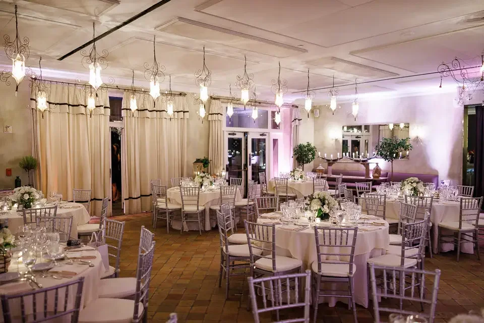 Indoor Wedding Reception Setup