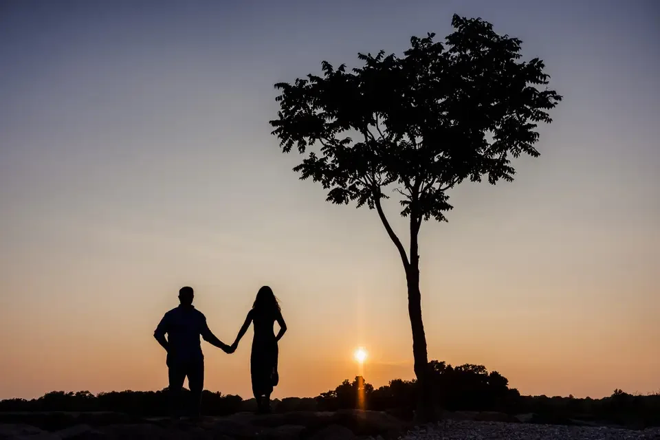 Sunset Silhouette Moment