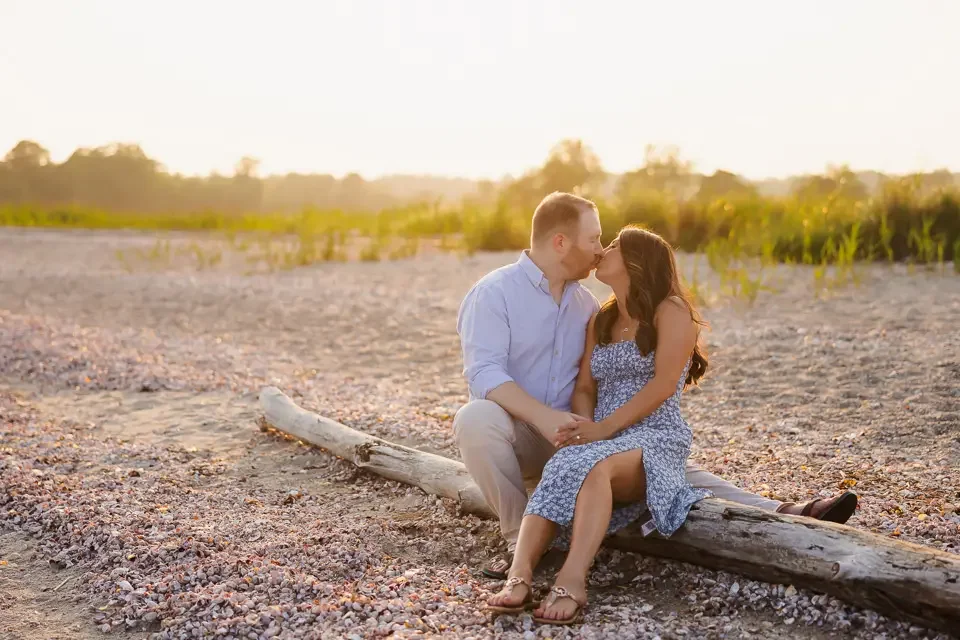 Golden Hour Beach Engagement