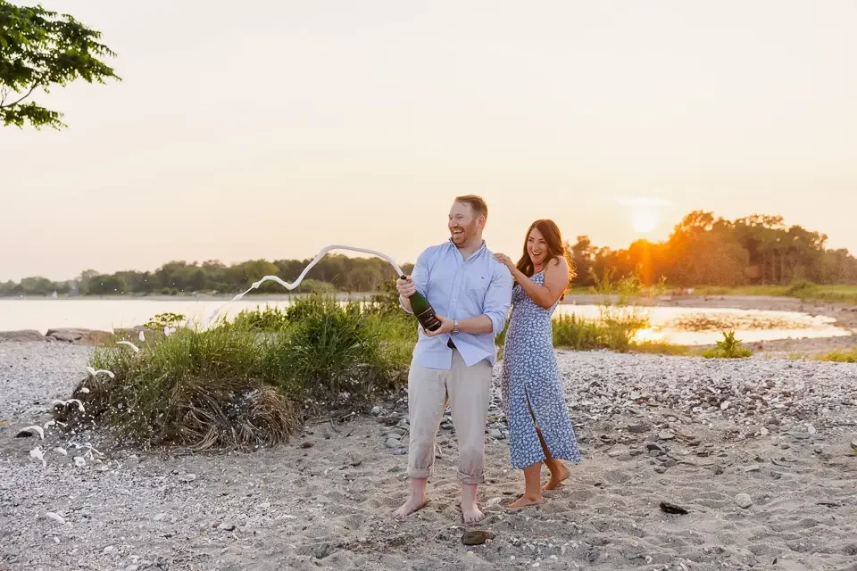 Celebrating at Sunset