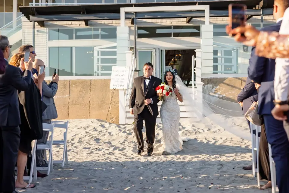 Beachfront Wedding Ceremony with Coastal Style