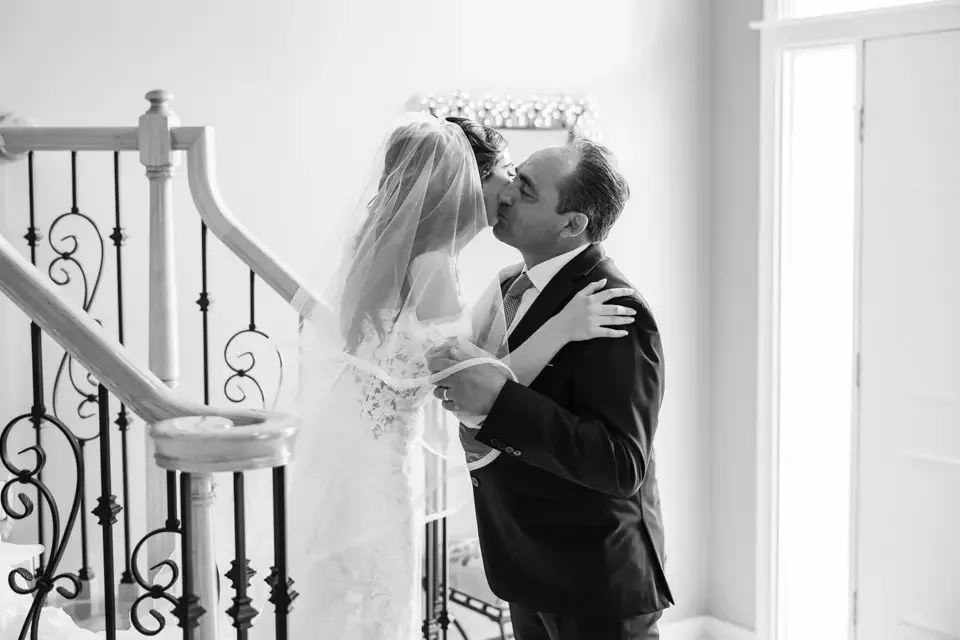 Father Daughter First Look Wedding Photo