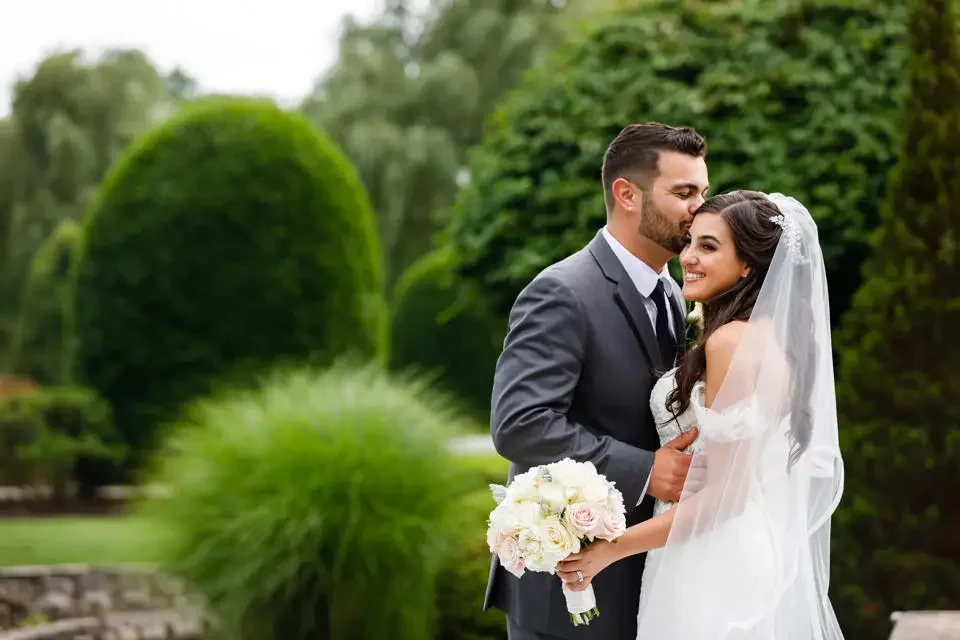 Romantic Garden Wedding Portrait