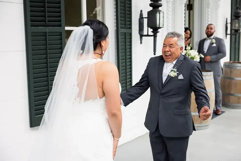 Father of the Bride First Look Moment