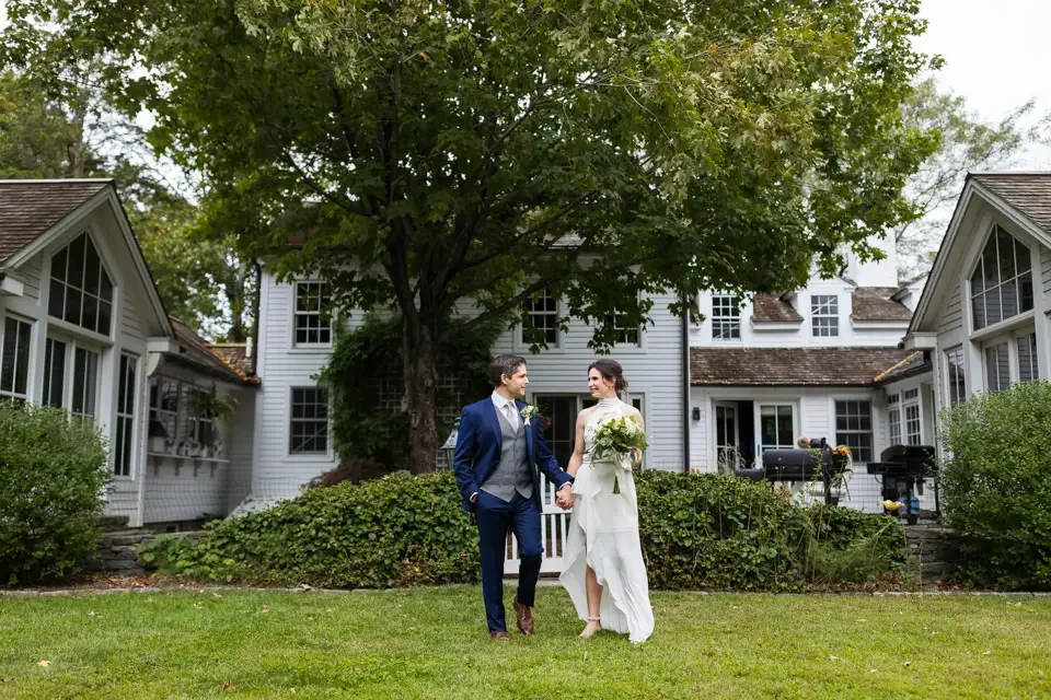Strolling the Grounds Together After the Ceremony