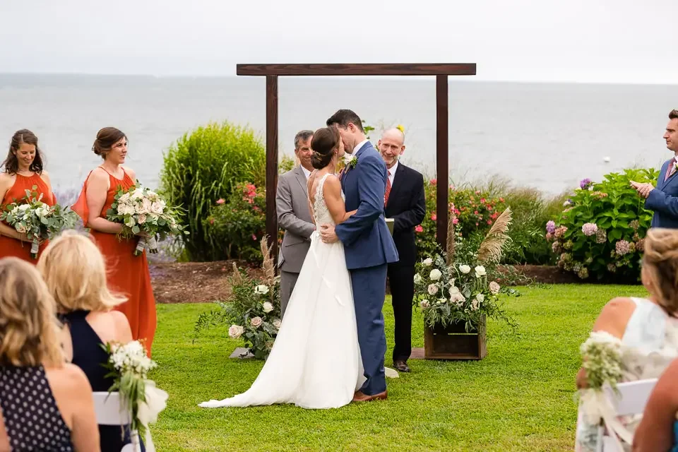 First Kiss As Newlyweds