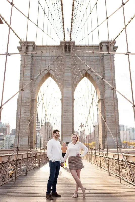 Engagement Portrait With Architectural Symmetry