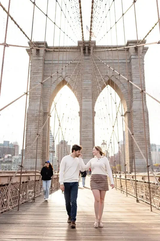 Walking Together During Engagement Session
