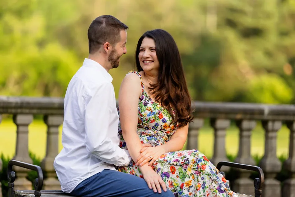 Candid Engagement Portrait with Natural Laughter