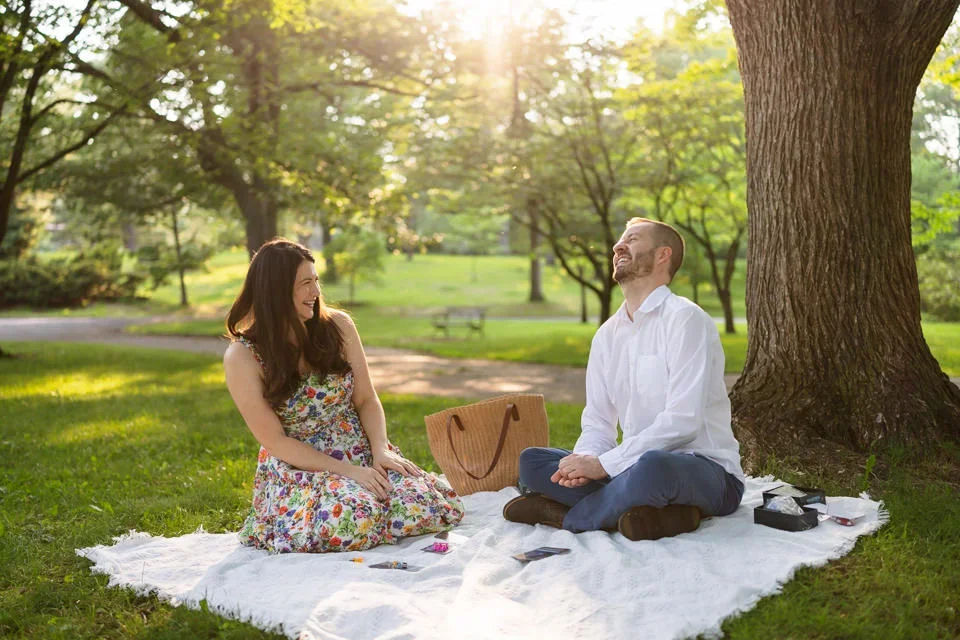 Golden Hour Picnic Engagement Session