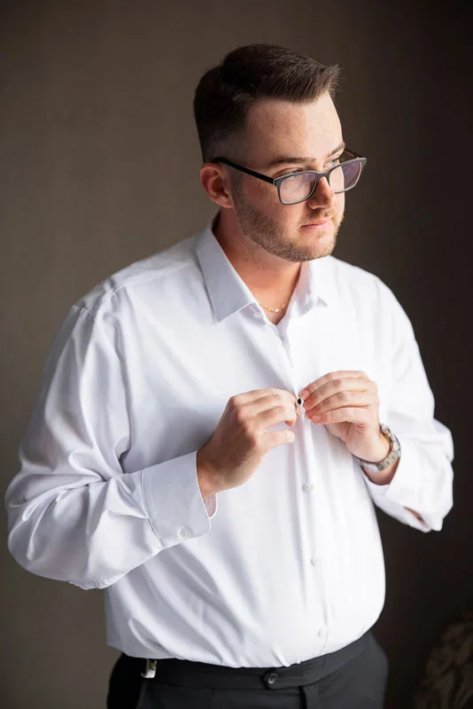 Groom Getting Ready Before the Ceremony