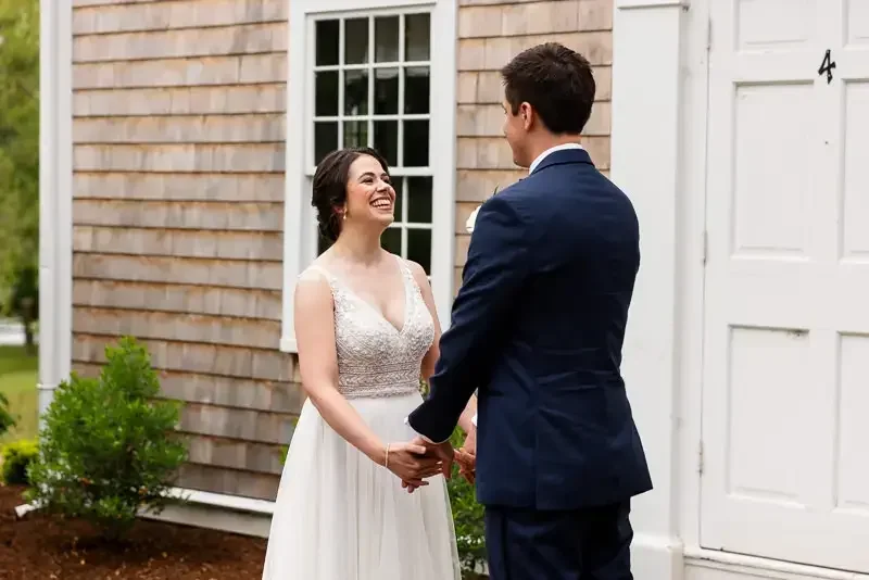 Joyful First Look Moment