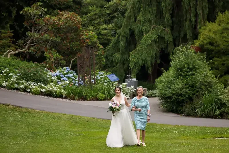 Bride Walking With Her Mother to the Ceremony