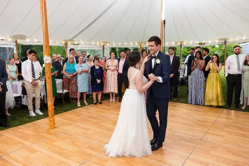 First Dance at an Outdoor Wedding Reception