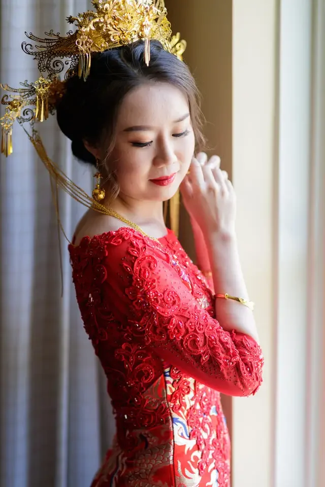 Traditional Red Bridal Portrait