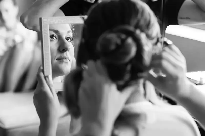 Bridal Reflection Before the Ceremony