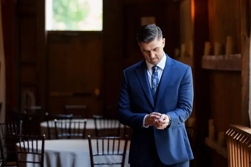 Groom Getting Ready Detail