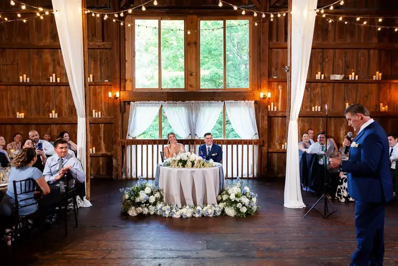 Sweetheart Table During Reception Toast