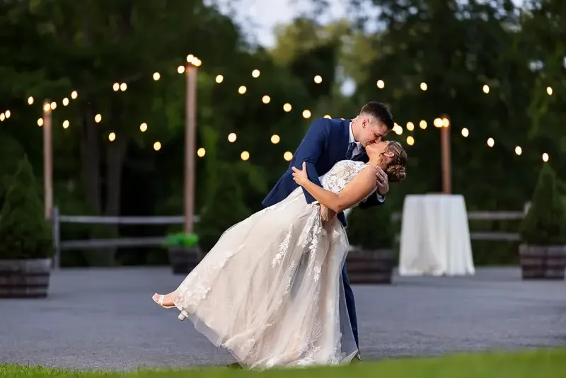 Evening Dip Kiss Portrait