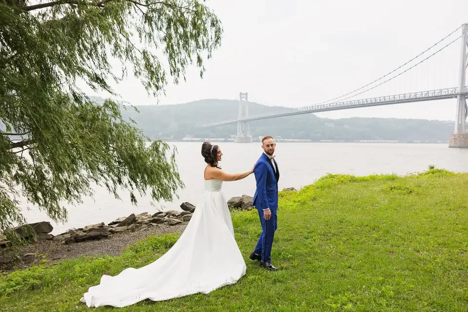 Riverside First Look with Scenic Bridge