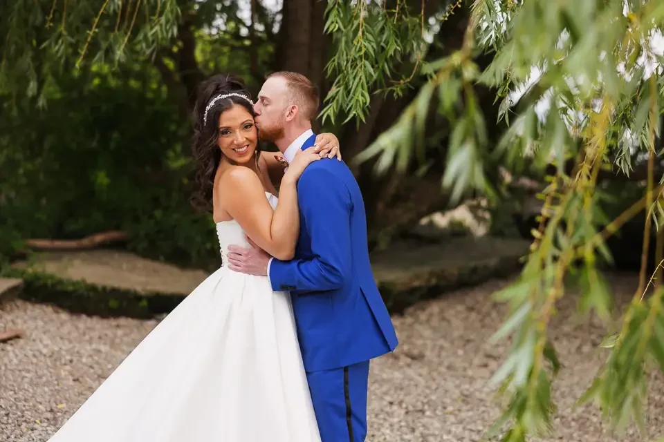 Playful Waterfront Wedding Moment