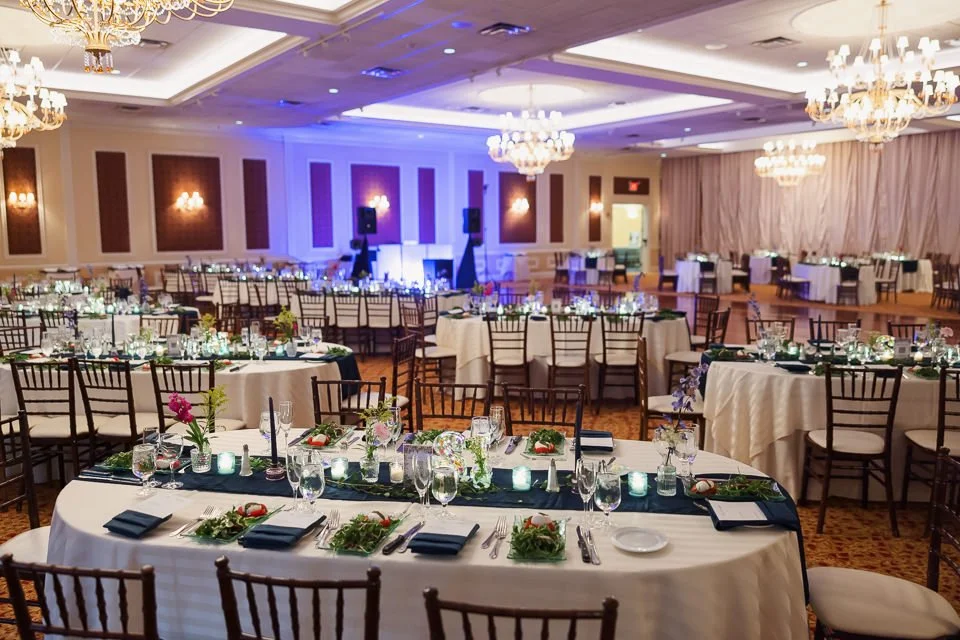 Elegant Ballroom Wedding Reception Setup