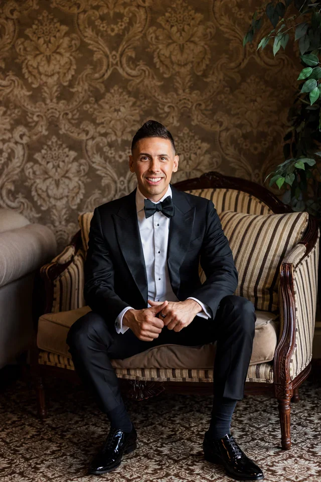 Classic Groom Portrait in Tuxedo