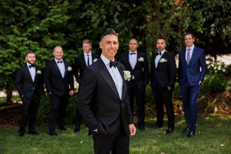 Groom with Groomsmen Portrait