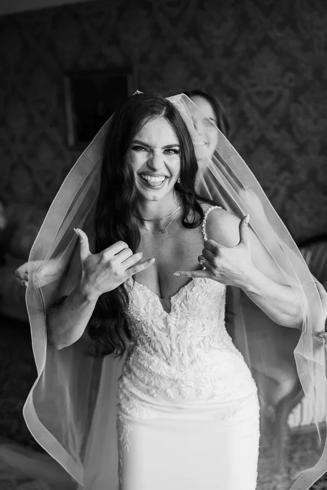 Playful Bridal Getting Ready Moment