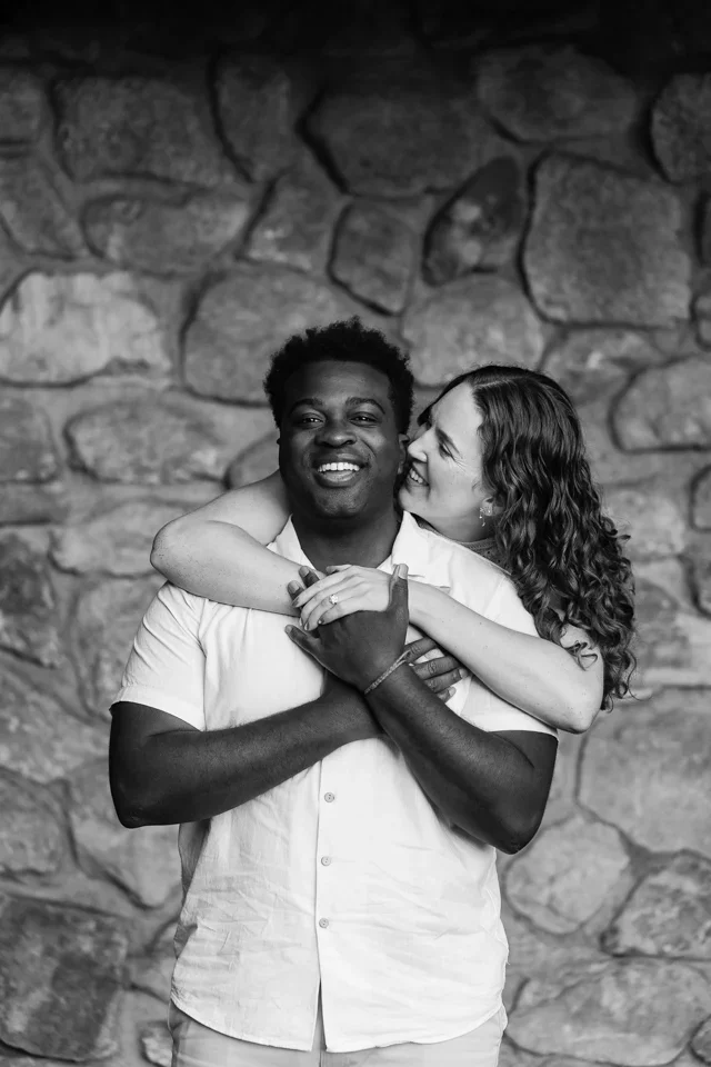 Timeless Stone Wall Portrait