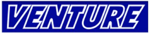 The word 'VENTURE' in bold blue and white letters.