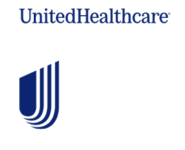 UnitedHealthcare logo with blue text and emblem on a white background.