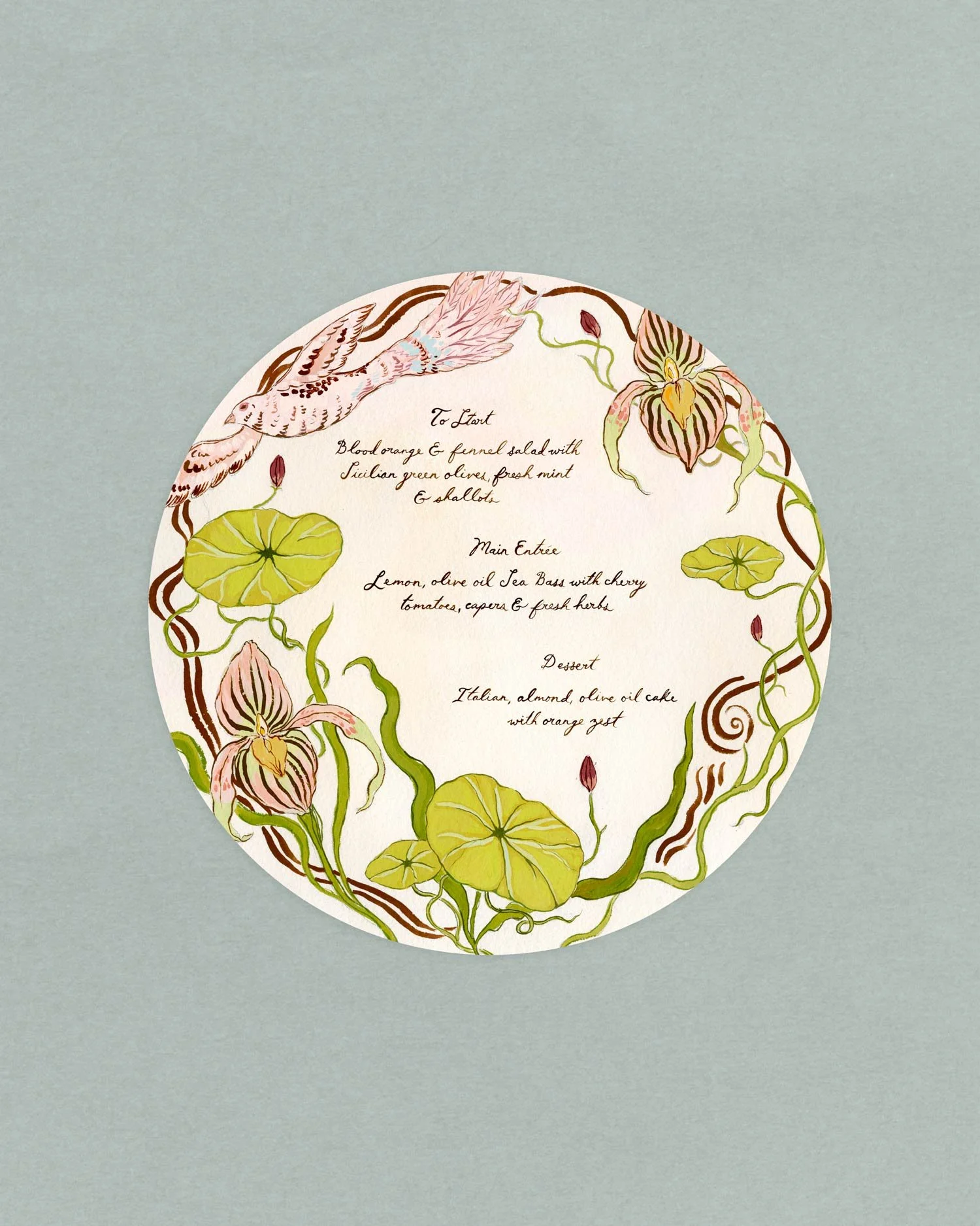wedding-menu-round-hand-painted-orchid-olivia-provey-studio-web.jpg
