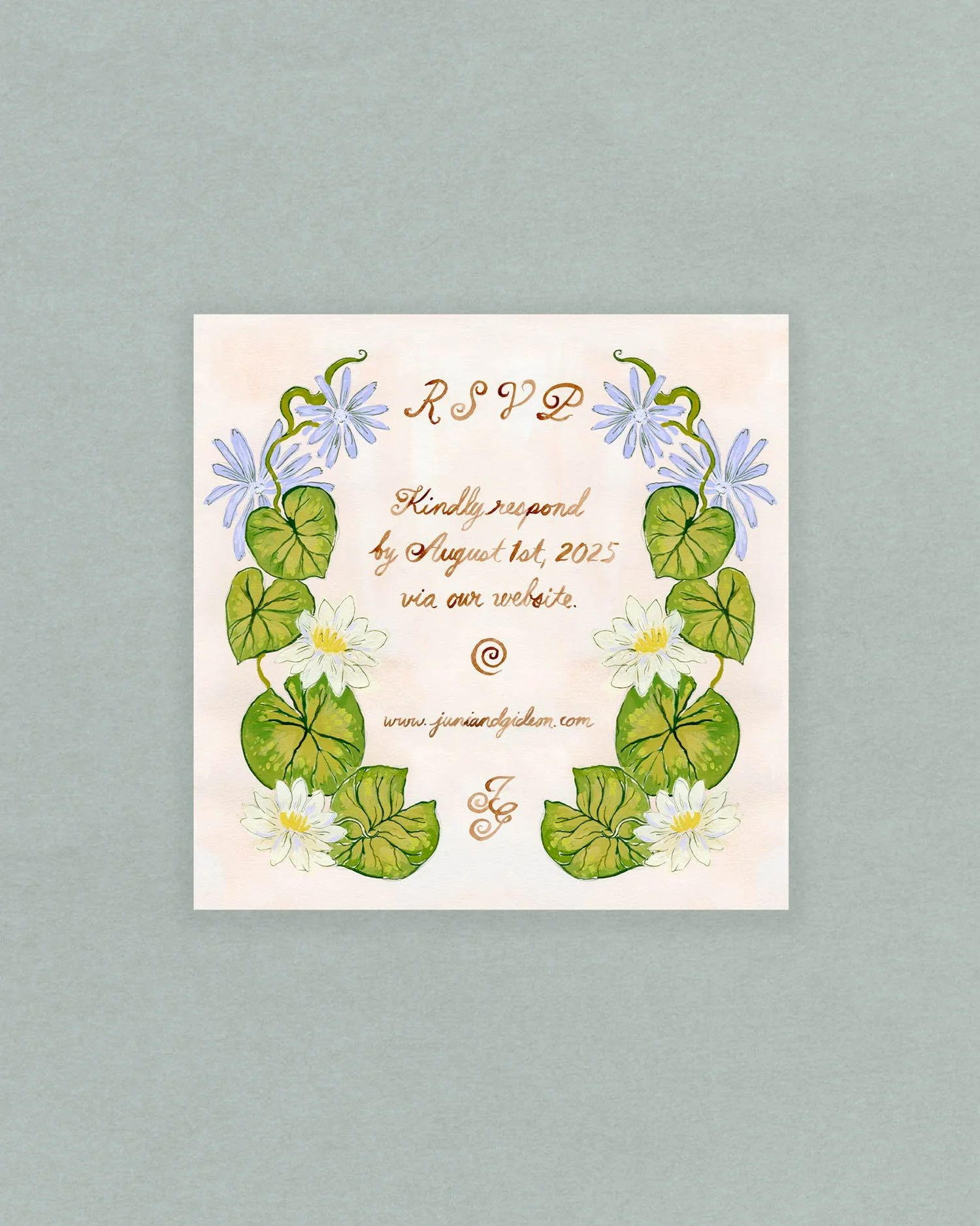 Water Lily RSVP Card
