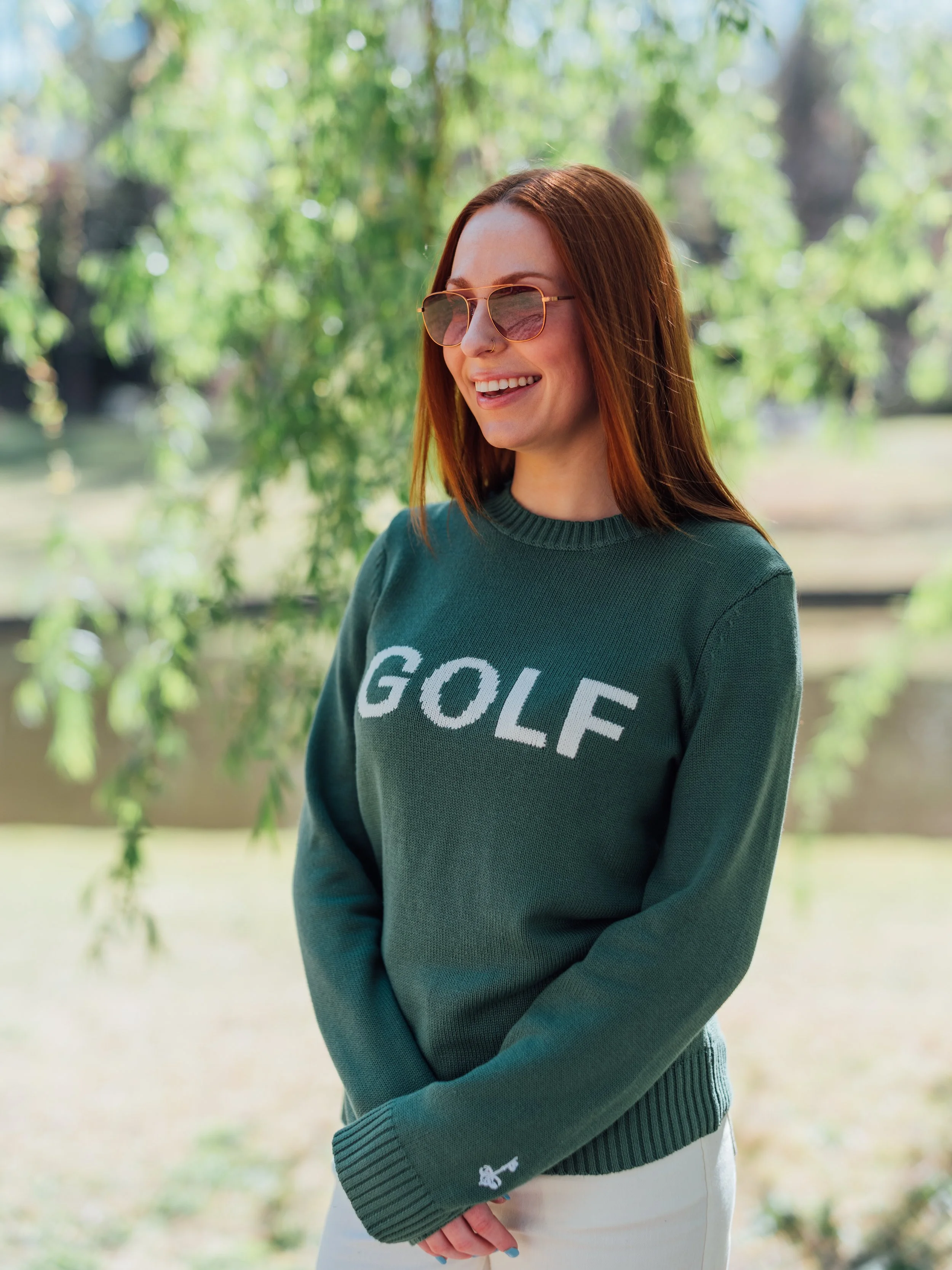 Ellsworth & Ivey Ladies "GOLF" Sweater (Green)