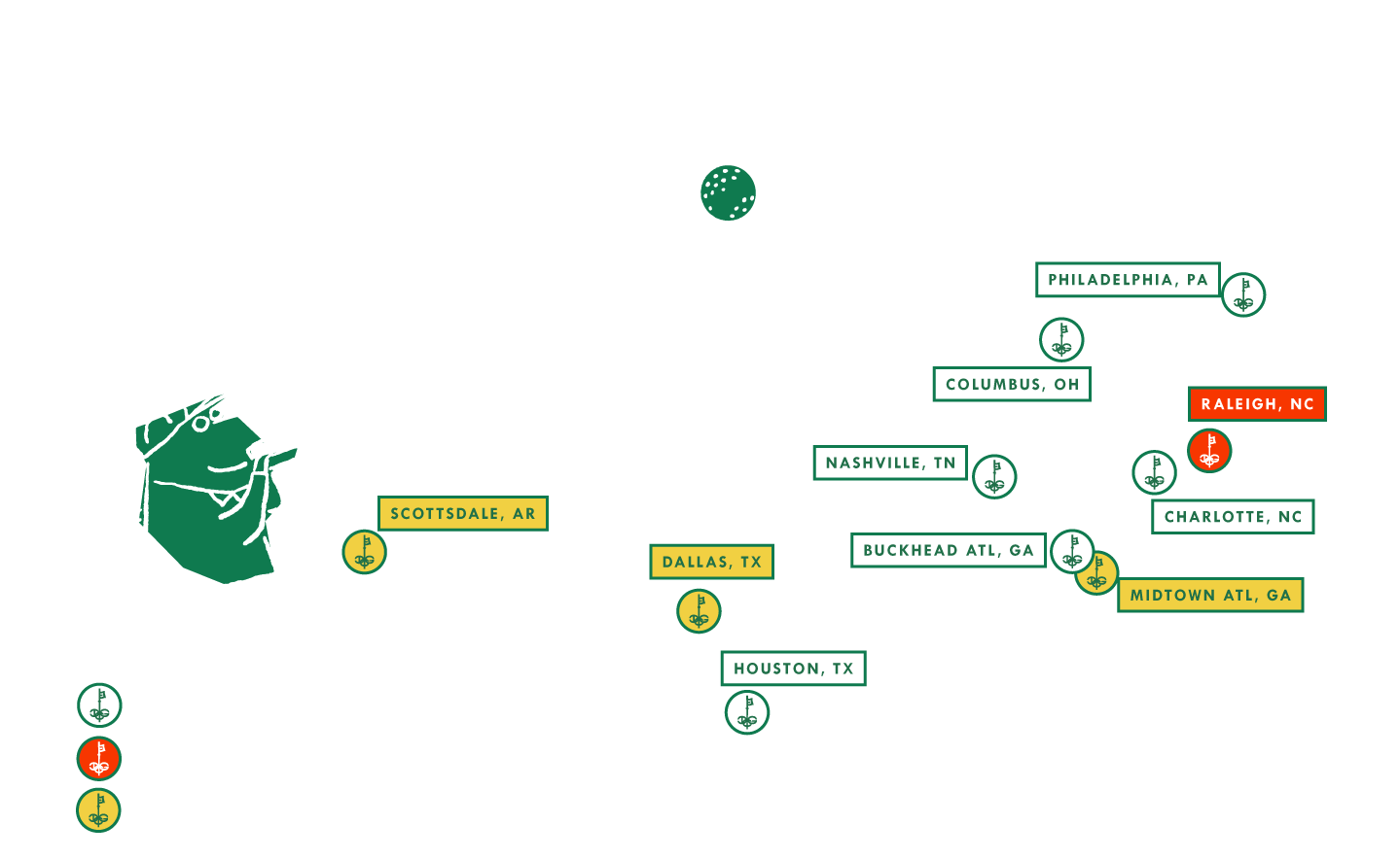 Intown Golf Club locations map
