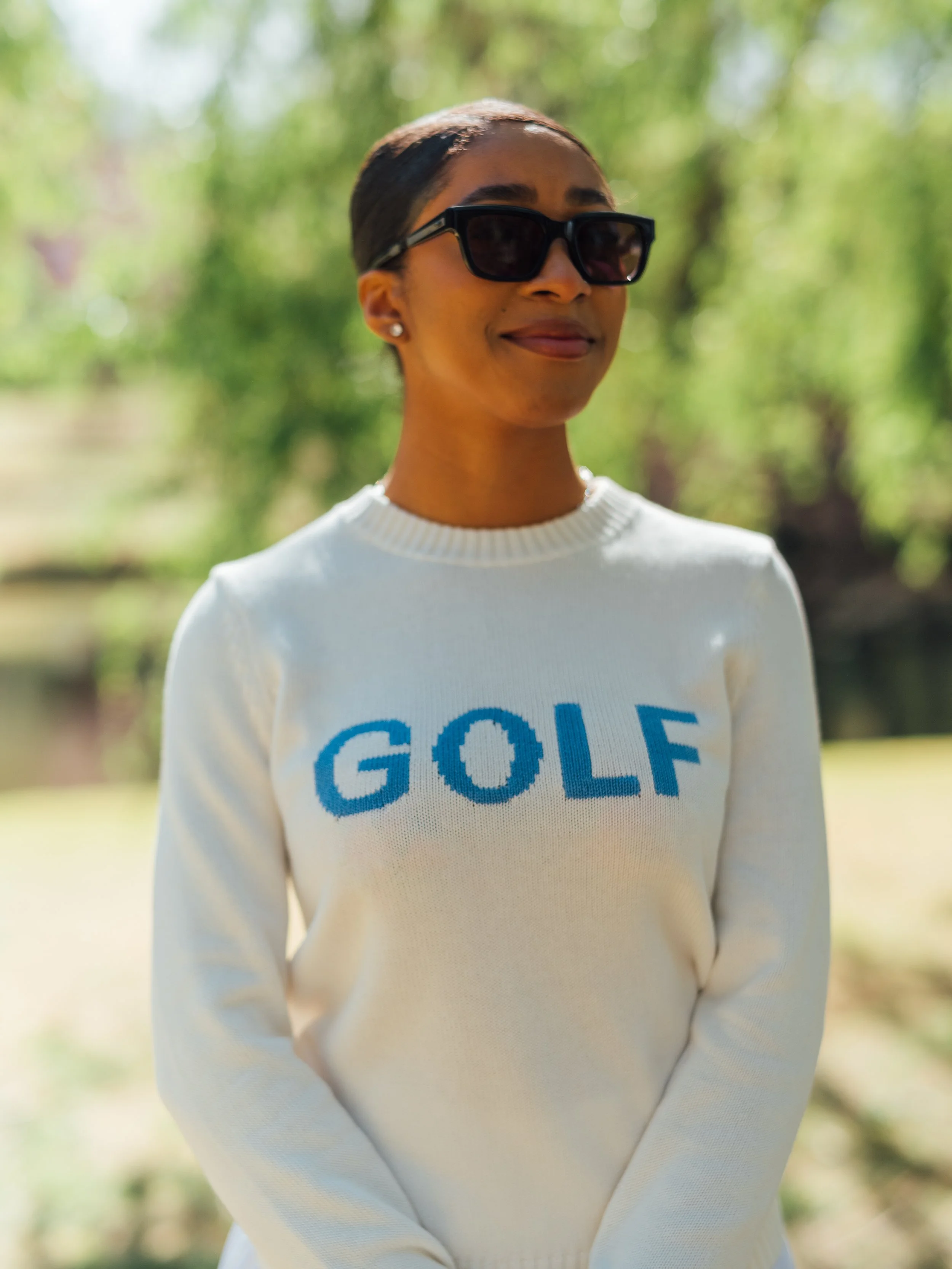 Ellsworth & Ivey Ladies "GOLF" Sweater (Cream)