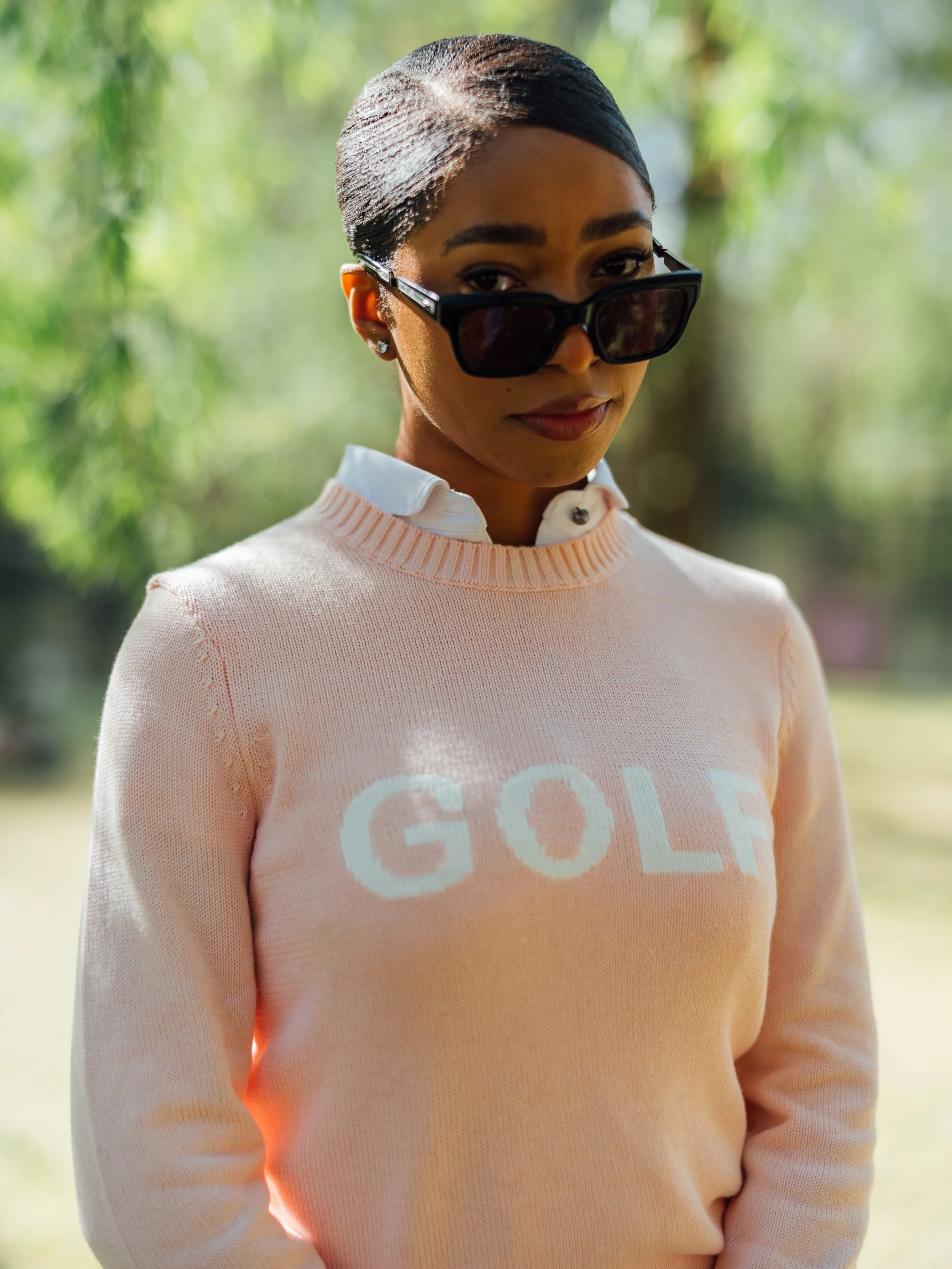 Ellsworth & Ivey Ladies "GOLF" Sweater (Pink)