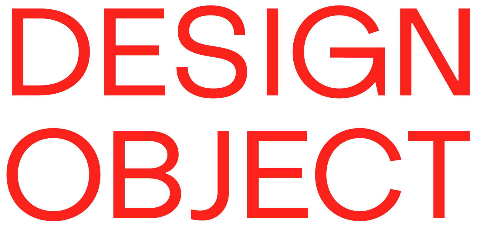 The words "DESIGN OBJECT" written in large, bold, red capital letters.