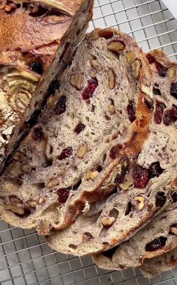 Organic Cranberry Walnut Sourdough Bread