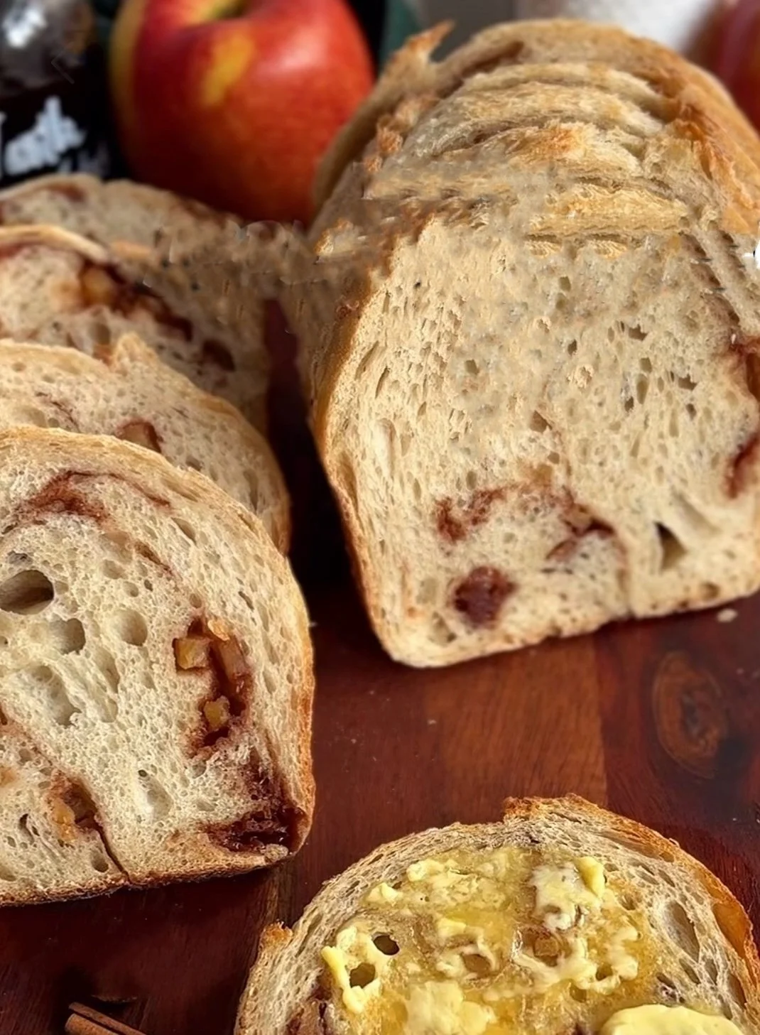 Apple Brown Sugar Cinnamon Sourdough Bread