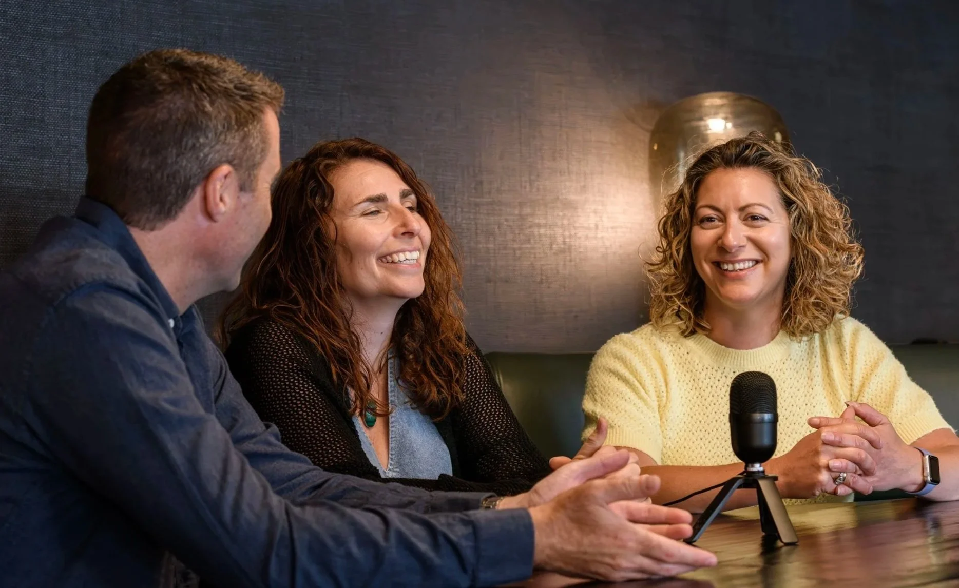 Podcast recording image
Housed podcast hosts recording a shared living discussion