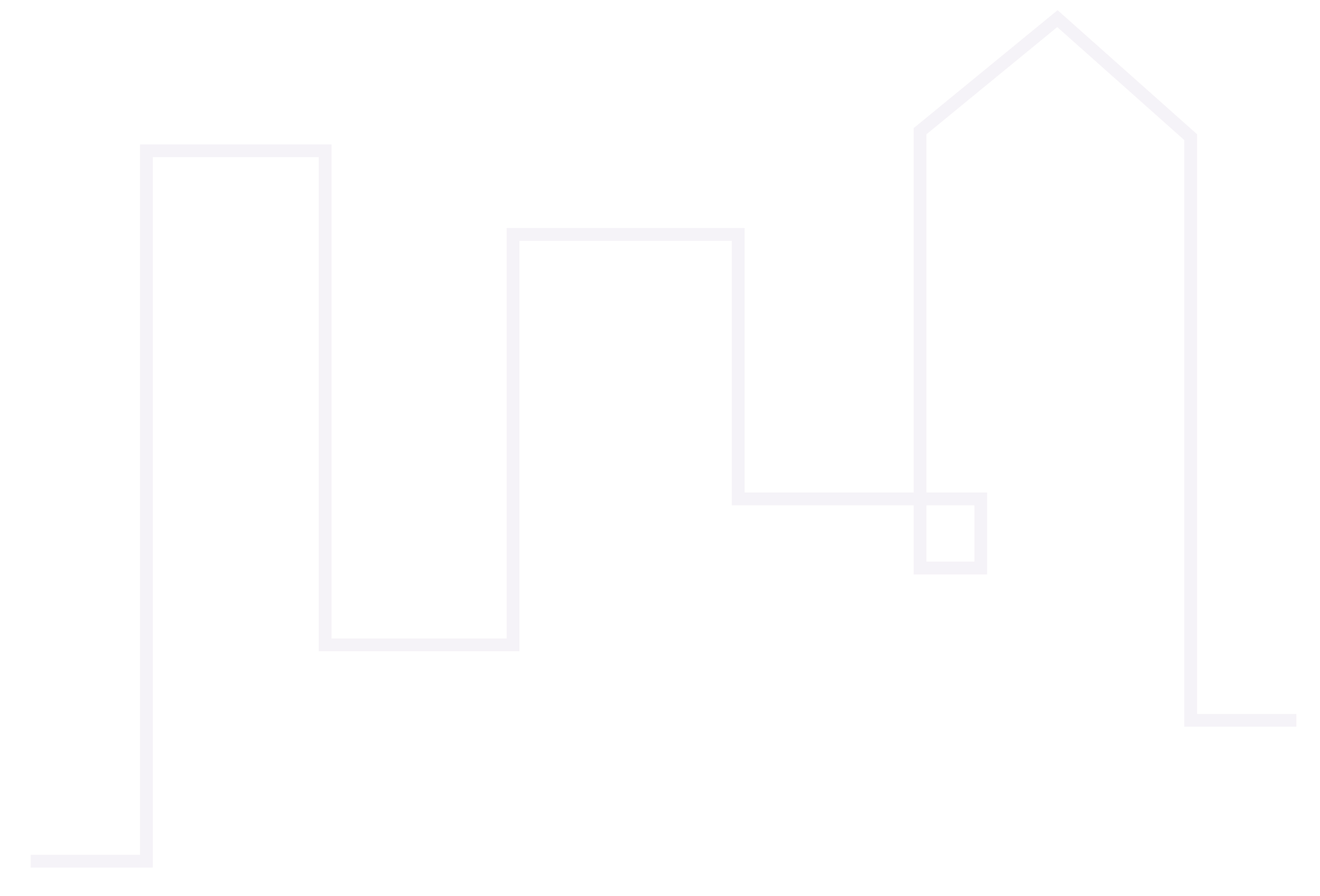 Outline of a house shape with four sections, resembling a simplified house floor plan or structure.