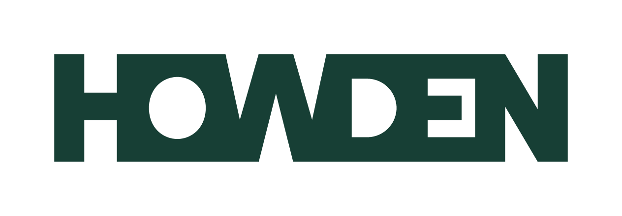 The word 'HOWDEN' written in large, dark green block letters.
